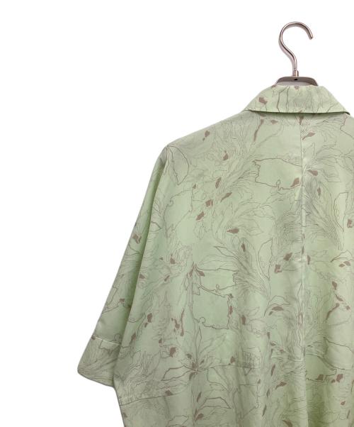 CLANE（クラネ）CLANE (クラネ) ラインフラワーオーバーシャツ グリーン サイズ:FREEの古着・服飾アイテム
