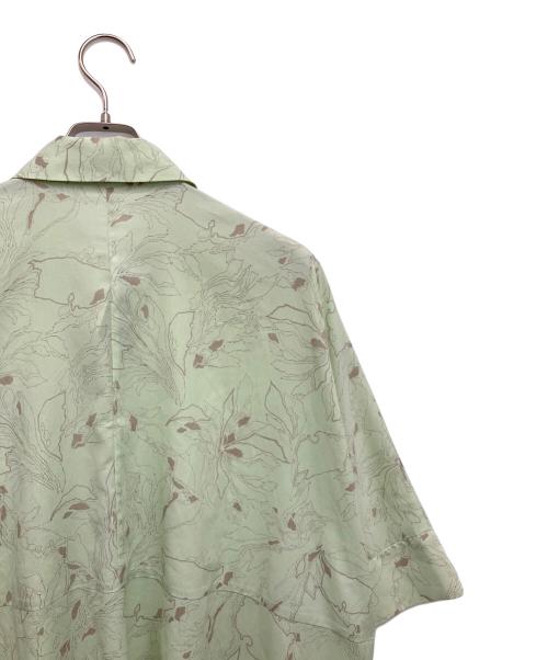 CLANE（クラネ）CLANE (クラネ) ラインフラワーオーバーシャツ グリーン サイズ:FREEの古着・服飾アイテム