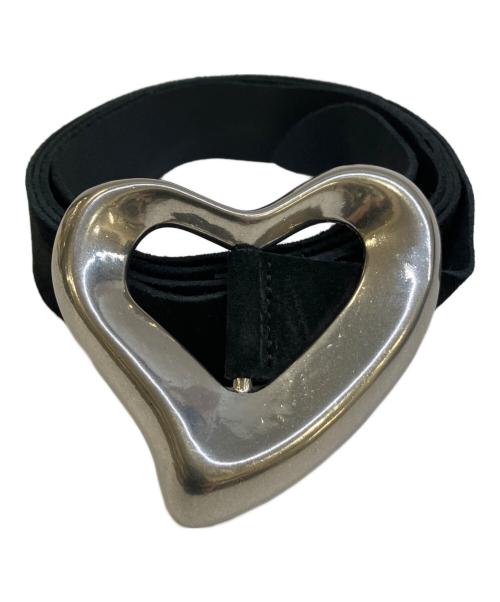 SEA（シー）SEA (シー) BIG HEART SUEDE BELT ブラックの古着・服飾アイテム