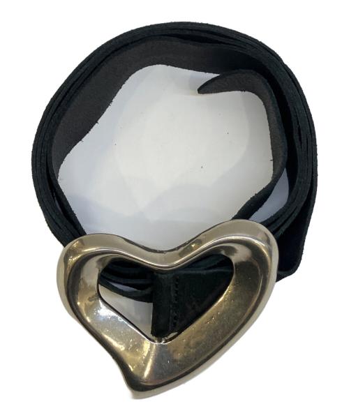 SEA（シー）SEA (シー) BIG HEART SUEDE BELT ブラックの古着・服飾アイテム