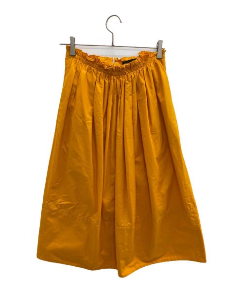 DRAWER（ドゥロワー）DRAWER (ドゥロワー) ウェストギャザースカート オレンジ サイズ:SIZE 36の古着・服飾アイテム