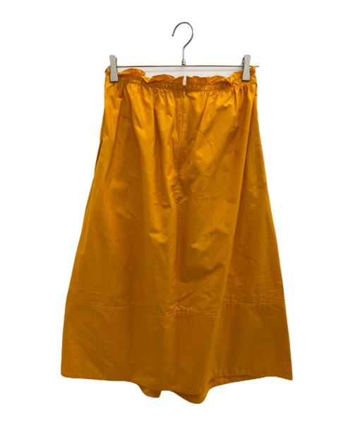 DRAWER（ドゥロワー）DRAWER (ドゥロワー) ウェストギャザースカート オレンジ サイズ:SIZE 36の古着・服飾アイテム