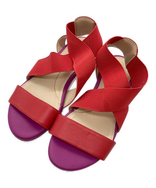 grand ambition（グランド アンビション）grand ambition (グランド アンビション) エラスティック サンダル レッド×パープル サイズ:SIZE 5 1/2の古着・服飾アイテム