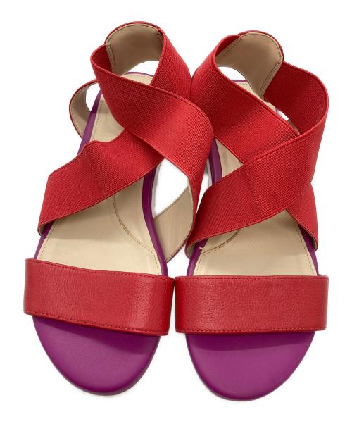 grand ambition（グランド アンビション）grand ambition (グランド アンビション) エラスティック サンダル レッド×パープル サイズ:SIZE 5 1/2の古着・服飾アイテム