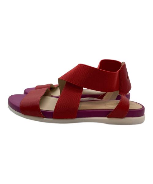 grand ambition（グランド アンビション）grand ambition (グランド アンビション) エラスティック サンダル レッド×パープル サイズ:SIZE 5 1/2の古着・服飾アイテム