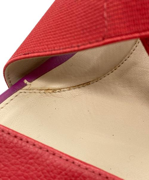 grand ambition（グランド アンビション）grand ambition (グランド アンビション) エラスティック サンダル レッド×パープル サイズ:SIZE 5 1/2の古着・服飾アイテム