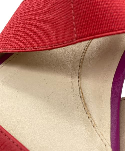 grand ambition（グランド アンビション）grand ambition (グランド アンビション) エラスティック サンダル レッド×パープル サイズ:SIZE 5 1/2の古着・服飾アイテム
