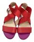 grand ambition (グランド アンビション) エラスティック サンダル レッド×パープル サイズ:SIZE 5 1/2：3000円