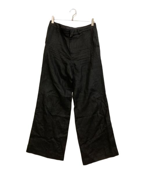 AP STUDIO（エーピーストゥディオ）AP STUDIO (エーピーストゥディオ) リネンワンドパンツ ネイビー サイズ:38の古着・服飾アイテム