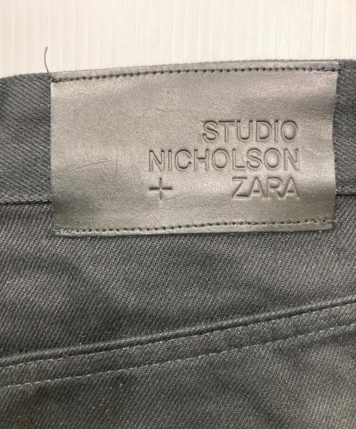 ZARA（ザラ）ZARA (ザラ) STUDIO NICHOLSON (スタジオ ニコルソン) コットンワイドパンツ ブラック サイズ:36の古着・服飾アイテム
