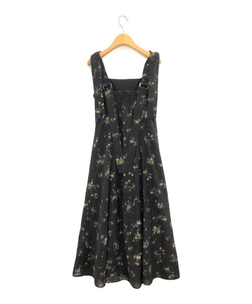 FRAY ID（フレイ アイディー）FRAY ID (フレイ アイディー) ワイドストラップステッチワンピース ブラック×イエロー サイズ:SIZE1の古着・服飾アイテム