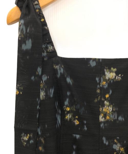 FRAY ID（フレイ アイディー）FRAY ID (フレイ アイディー) ワイドストラップステッチワンピース ブラック×イエロー サイズ:SIZE1の古着・服飾アイテム