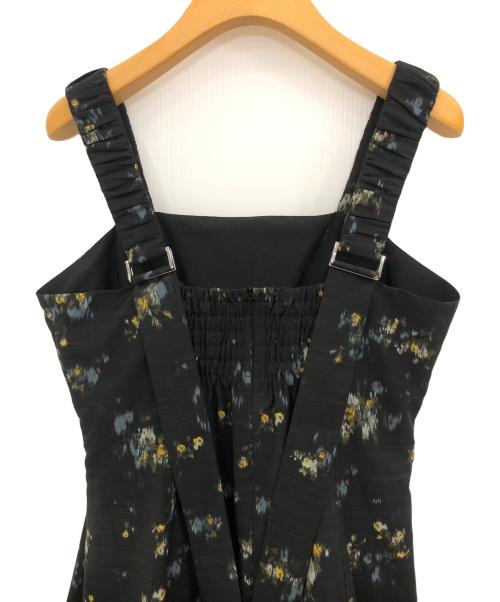 FRAY ID（フレイ アイディー）FRAY ID (フレイ アイディー) ワイドストラップステッチワンピース ブラック×イエロー サイズ:SIZE1の古着・服飾アイテム