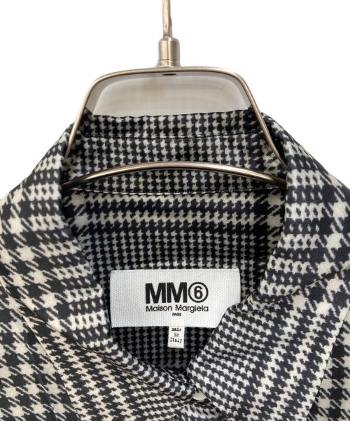MM6 Maison Margiela（エムエムシックスメゾンマルジェラ）MM6 Maison Margiela (エムエムシックス メゾンマルジェラ) オーバーサイズチェックシャツ ブラック サイズ:Sの古着・服飾アイテム