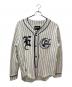 EXAMPLE（エグザンプル）の古着「STRIPE SWEAT BASEBALL SH」｜ホワイト×ネイビー