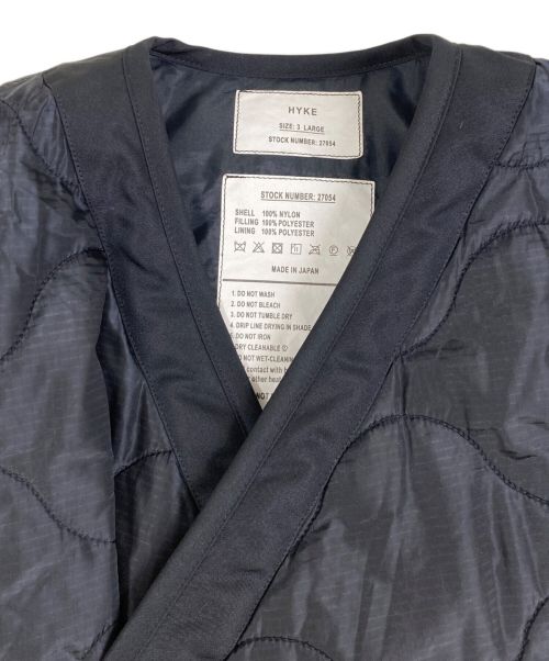 HYKE（ハイク）HYKE (ハイク) QUILTING COAT ブラック サイズ:SIZE 3の古着・服飾アイテム