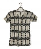 ISSEY MIYAKEイッセイミヤケ）の古着「プリーツカットソー」｜ブラック×ホワイト