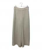 ebureエブール）の古着「ジョーゼットフレアワイドパンツ　3110600419」｜ベージュ