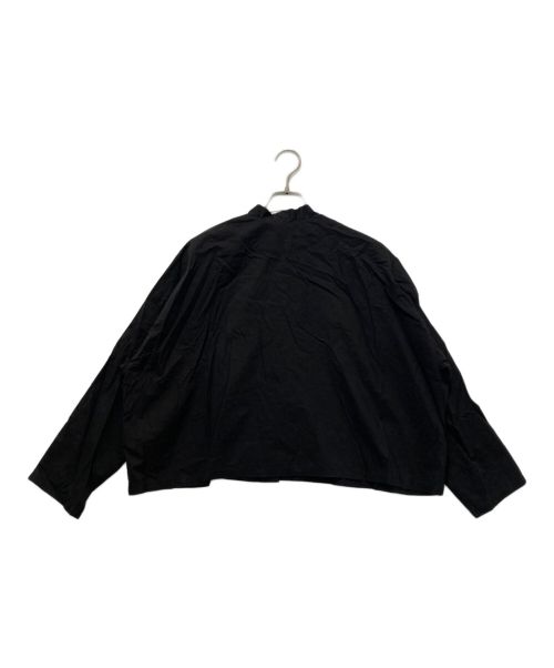 mizuiro-ind（ミズイロインド）mizuiro-ind (ミズイロインド) ピンタックスタンドカラーワイドシャツ ブラック サイズ:　の古着・服飾アイテム