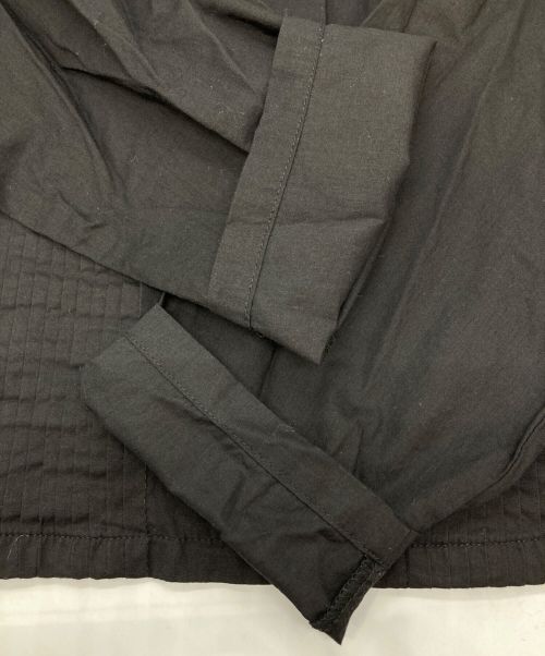 mizuiro-ind（ミズイロインド）mizuiro-ind (ミズイロインド) ピンタックスタンドカラーワイドシャツ ブラック サイズ:　の古着・服飾アイテム