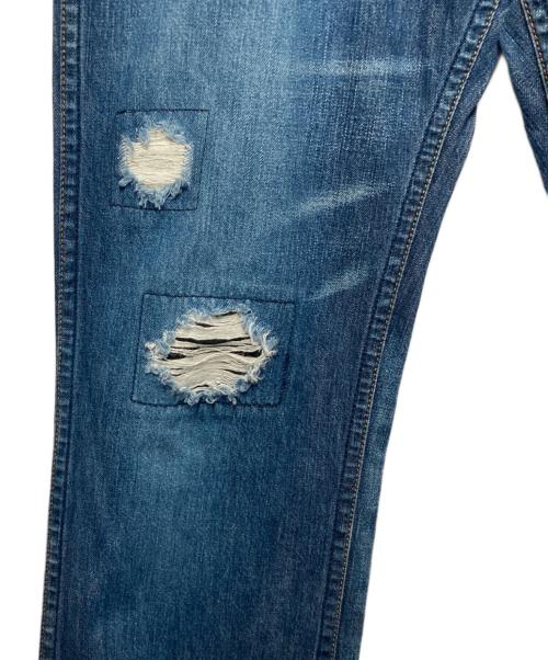 NUMBER (N)INE（ナンバーナイン）NUMBER (N)INE (ナンバーナイン) ダメージ加工デニムパンツ インディゴ サイズ:2の古着・服飾アイテム