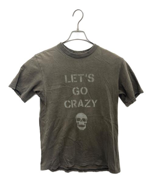 NUMBER (N)INE（ナンバーナイン）NUMBER (N)INE (ナンバーナイン) ダメージ加工スカルTシャツ ブラウン サイズ:2の古着・服飾アイテム