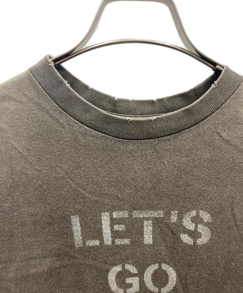 NUMBER (N)INE（ナンバーナイン）NUMBER (N)INE (ナンバーナイン) ダメージ加工スカルTシャツ ブラウン サイズ:2の古着・服飾アイテム