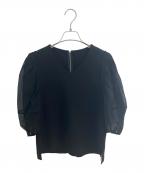 ELENDEEKエレンディーク）の古着「シアースリーブカットソー」｜ブラック