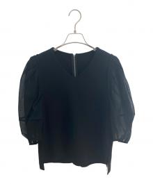 ELENDEEK（エレンディーク）の古着「シアースリーブカットソー」｜ブラック