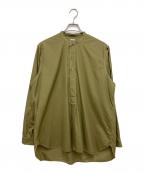 A.PRESSEアプレッセ）の古着「Pullover Collarless Shirt」｜カーキ