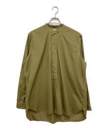 A.PRESSE（アプレッセ）の古着「Pullover Collarless Shirt」｜カーキ