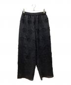 BEAUTY&YOUTHビューティーアンドユース）の古着「セルロースナイロン エンブロイダリー パンツ」｜ブラック