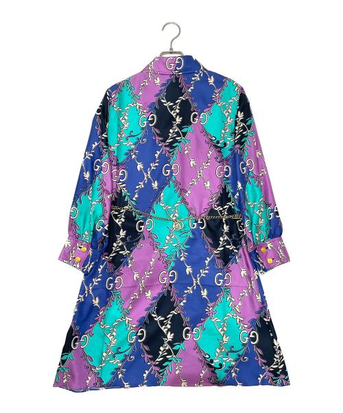 GUCCI（グッチ）GUCCI (グッチ) GGランバス ラメージ シルク ドレスシャツ マルチカラー サイズ:38の古着・服飾アイテム