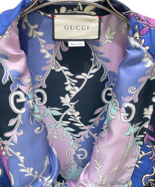GUCCI（グッチ）GUCCI (グッチ) GGランバス ラメージ シルク ドレスシャツ マルチカラー サイズ:38の古着・服飾アイテム
