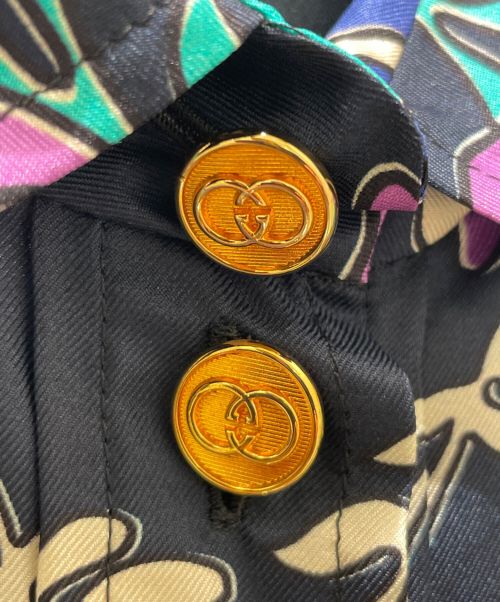 GUCCI（グッチ）GUCCI (グッチ) GGランバス ラメージ シルク ドレスシャツ マルチカラー サイズ:38の古着・服飾アイテム