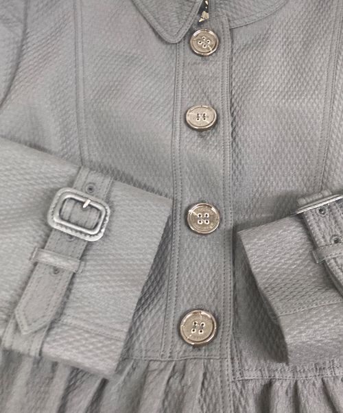 BURBERRY LONDON（バーバリーロンドン）BURBERRY LONDON (バーバリーロンドン) ウエストギャザーコート ブラック サイズ:38の古着・服飾アイテム