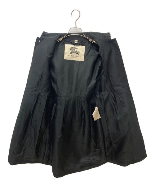 BURBERRY LONDON（バーバリーロンドン）BURBERRY LONDON (バーバリーロンドン) ウエストギャザーコート ブラック サイズ:38の古着・服飾アイテム