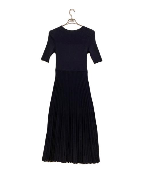 anuans（アニュアンス）anuans (アニュアンス) ボトルネックシアーニットワンピース ネイビー サイズ:SIZE Freeの古着・服飾アイテム