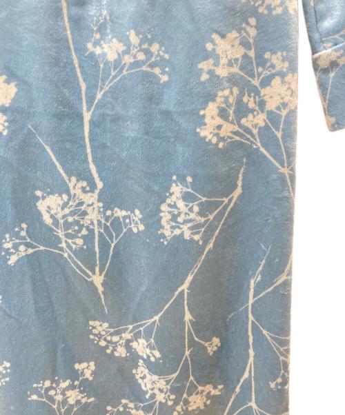 Rumche（ラムシェ）Rumche (ラム・シェ) ベロアロングワンピース ブルー サイズ:Mの古着・服飾アイテム