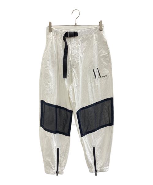 ARMANI EXCHANGE（アルマーニ エクスチェンジ）ARMANI EXCHANGE (アルマーニ エクスチェンジ) BEATS White Jogger Pants ホワイト サイズ:81cmの古着・服飾アイテム