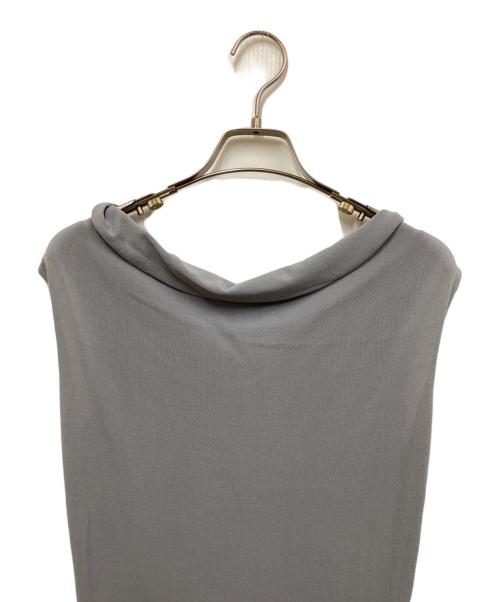 HER LIP TO（ハーリップトゥ）HER LIP TO (ハーリップトゥ) Drepe Neck Long Knit Dress ブルー サイズ:Sの古着・服飾アイテム