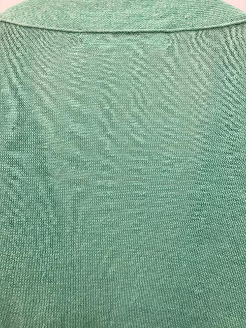 MACPHEE（マカフィー）MACPHEE (マカフィー) プレーンリネン Vネックカーディガン グリーン サイズ:Sの古着・服飾アイテム