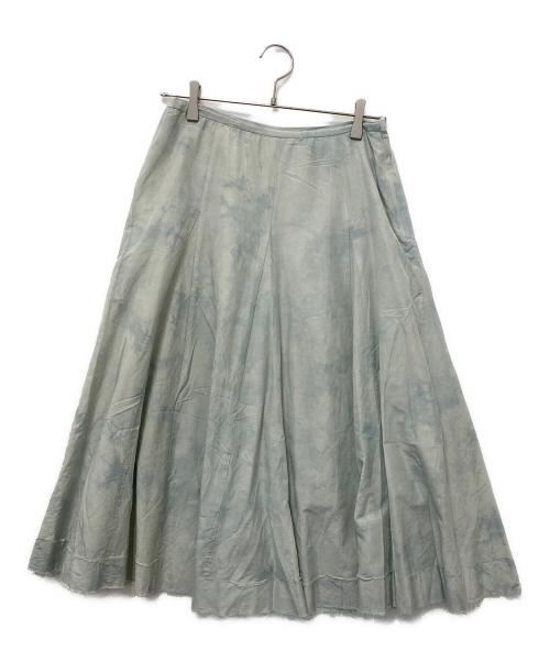 SLOW 23区（スロー23ク）SLOW 23区 (スロー23ク) タイダイ柄フレアスカート ライトブルー サイズ:SIZE 38の古着・服飾アイテム