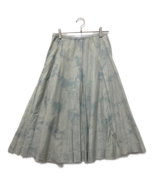 SLOW 23区（スロー23ク）SLOW 23区 (スロー23ク) タイダイ柄フレアスカート ライトブルー サイズ:SIZE 38の古着・服飾アイテム