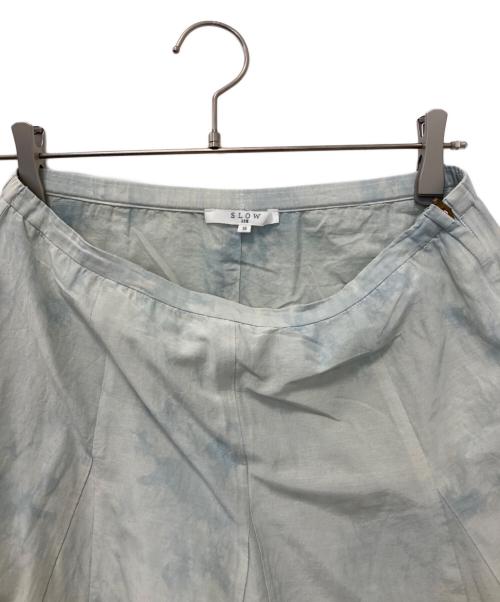 SLOW 23区（スロー23ク）SLOW 23区 (スロー23ク) タイダイ柄フレアスカート ライトブルー サイズ:SIZE 38の古着・服飾アイテム