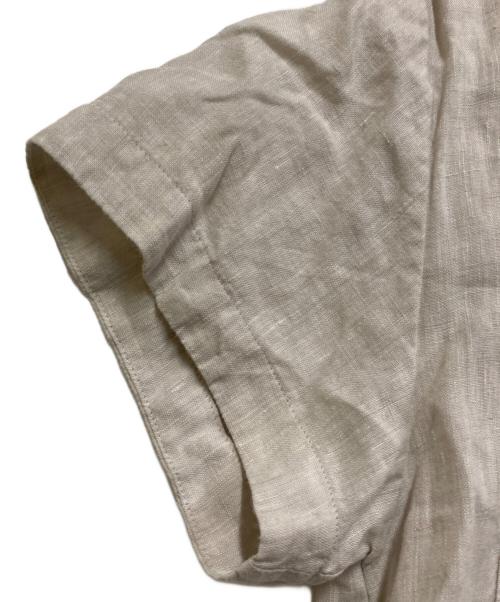 GALERIE VIE（ギャルリーヴィー）GALERIE VIE (ギャルリーヴィー) リネンポプリン サファリシャツワンピース ライトグレー サイズ:36の古着・服飾アイテム