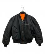 ALPHAアルファ）の古着「NEW YORK FILM ACADEMY MA-1ジャケット」｜ブラック