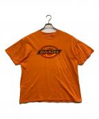 Dickiesディッキーズ）の古着「ロゴプリントTシャツ」｜オレンジ