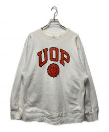 Champion（チャンピオン）の古着「80'Sリバースウィーブカレッジスウェット」｜ナチュラル