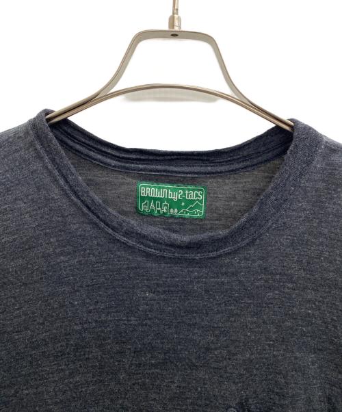 BROWN by 2-tacs（ブラウンバイツータックス）BROWN by 2-tacs (ブラウンバイツータックス) BAA#1 POCKET Tシャツ チャコールグレー サイズ:XLの古着・服飾アイテム